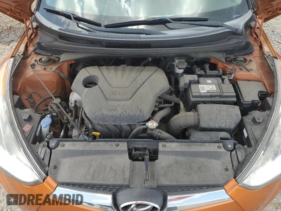 2013 Hyundai Veloster w/Red Int with VIN KMHTC6AD5DU094010, listed as a Copart auction lot 58048795 with 90,455 mi miles and Salvage title. Bid and sale history available at DreamBid. Image 11.