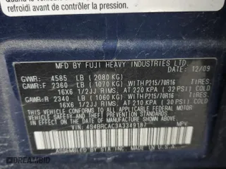 2010 Subaru Outback with VIN 4S4BRCAC3A3349187, listed as a Copart auction lot 45611395 with 107,905 mi miles and Clean Title. Bid and sale history available at carsss.com. Image 13.