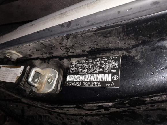 2007 Toyota Yaris с VIN JTDJT923475103121, выставлен на аукционе IAAI как лот 41812639 с пробегом 268 971 миль миль и . История ставок и продаж доступна на DreamBid. Изображение 9.