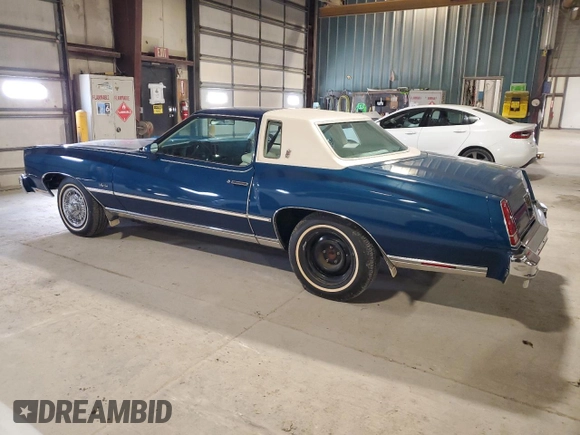 1976 Chevrolet Monte Carlo with VIN 1H57V6D483055, listed as a Copart auction lot 55043985 with 18,625 mi miles and Salvage title. Bid and sale history available at DreamBid. Image 2.