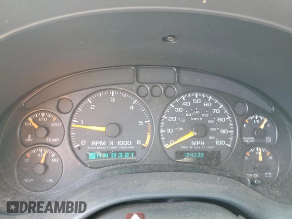 1998 Chevrolet Blazer LS with VIN 1GNDT13W5W2184533, listed as a Copart auction lot 59441555 with 124,339 mi miles and Clean title. Bid and sale history available at DreamBid. Image 9.