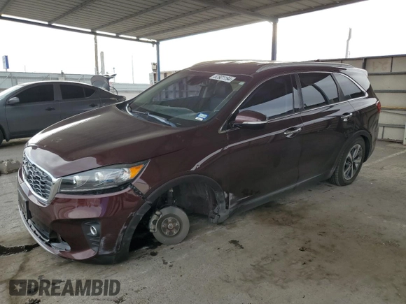 2019 Kia Sorento EX Sport V6 with VIN 5XYPH4A59KG462398, listed as a Copart auction lot 82901194 with 63,812 mi miles and Salvage Title. Bid and sale history available at carsss.com. Image 1.