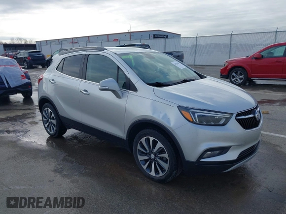 2019 Buick Encore Essence with VIN KL4CJGSM0KB747439, listed as a IAAI auction lot 41936287 with 37,705 mi miles. Bid and sale history available at carsss.com. Image 1.