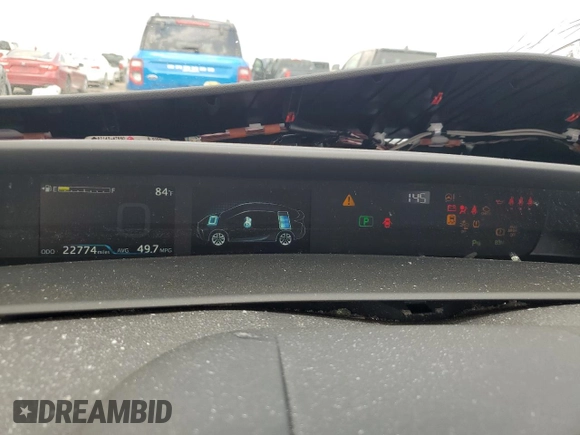 2020 Toyota Prius L Eco with VIN JTDKARFU7L3103696, listed as a Copart auction lot 54130735 with 22,774 mi miles and Salvage Title. Bid and sale history available at DreamBid. Image 9.