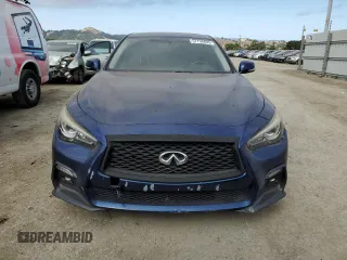 2018 Infiniti Q50 Luxe with VIN JN1EV7AP9JM356259, listed as a Copart auction lot 57756895 with 62,607 mi miles and Salvage title. Bid and sale history available at DreamBid. Image 5.
