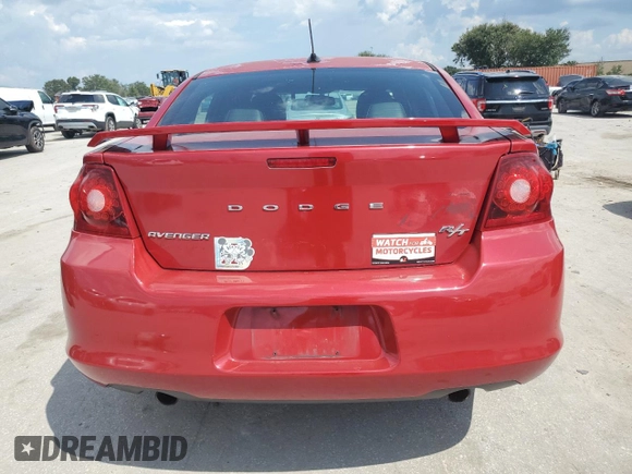 2013 Dodge Avenger R/T with VIN 1C3CDZBG7DN532729, listed as a Copart auction lot 72155624 with 181,241 mi miles and Salvage Title. Bid and sale history available at DreamBid. Image 6.