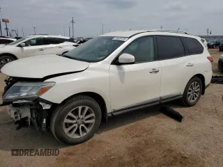 2015 Nissan Pathfinder SL with VIN 5N1AR2MM7FC627669, listed as a Copart auction lot 59638435 with 111,352 mi miles and Salvage title. Bid and sale history available at DreamBid. Image 1.