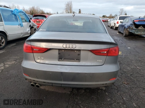 2015 Audi A3 2.0 TDI Premium Plus with VIN WAUCJGFF0F1078213, listed as a Copart auction lot 85661194 with 122,034 mi miles and Salvage Title. Bid and sale history available at carsss.com. Image 6.