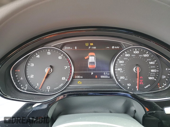 2017 Audi A8 L with VIN WAU44AFD5HN007950, listed as a Copart auction lot 51775815 with 95,633 mi miles and Salvage Title. Bid and sale history available at carsss.com. Image 9.