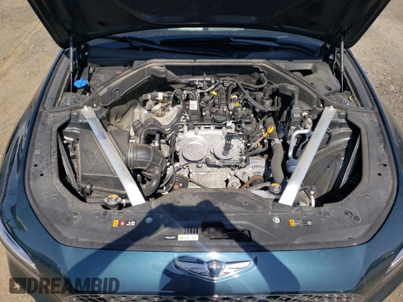 2023 Genesis G70 2.0T with VIN KMTG34TA6PU131696, listed as a Copart auction lot 69596114 with 29,968 mi miles and Salvage Title. Bid and sale history available at DreamBid. Image 11.