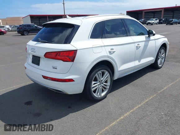 2018 Audi Q5 Premium Plus z VIN WA1BNAFY0J2239383, wystawiony jako IAAI lot #42384069 z przebiegiem 44 069 mil mil oraz . Historia ofert i sprzedaży dostępna na DreamBid. Obrazek 4.