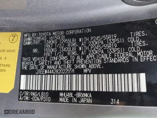 2008 Toyota Highlander Hybrid Limited with VIN JTEEW44A282022558, listed as a IAAI auction lot 41835632 with 161,896 mi miles. Bid and sale history available at carsss.com. Image 9.