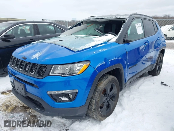 2019 Jeep Compass Latitude with VIN 3C4NJDBB4KT682525, listed as a IAAI auction lot 41565529 with 85,764 mi miles. Bid and sale history available at carsss.com. Image 2.