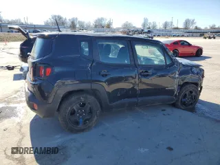 2017 Jeep Renegade Sport with VIN ZACCJAAH4HPG18240, listed as a Copart auction lot 47964625 with 107,192 mi miles and Salvage Title. Bid and sale history available at DreamBid. Image 3.