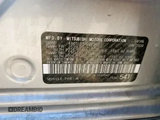 2020 Mitsubishi Outlander SE with VIN JA4AD3A31LJ000942, listed as a Copart auction lot 60103285 with 122,053 mi miles and Salvage title. Bid and sale history available at DreamBid. Image 13.