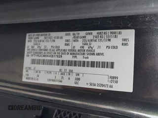 2019 Ford Transit with VIN 1FTYR2CM0KKB17829, listed as a IAAI auction lot 41726498 with 116,045 mi miles. Bid and sale history available at carsss.com. Image 8.