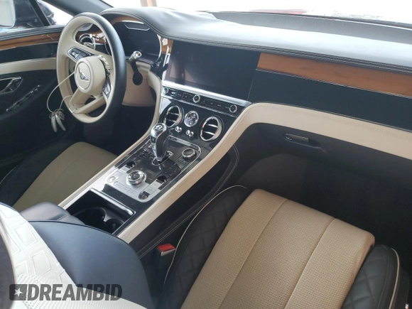 2022 Bentley Continental GT GT V8 with VIN SCBDG4ZGXNC093834, listed as a Copart auction lot 53644245 with 6,578 mi miles and Salvage Title. Bid and sale history available at DreamBid. Image 8.