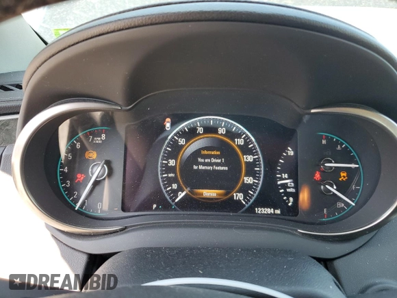 2016 Buick LaCrosse Premium I with VIN 1G4GD5G34GF185107, listed as a Copart auction lot 61680805 with 123,284 mi miles and Salvage title. Bid and sale history available at DreamBid. Image 9.