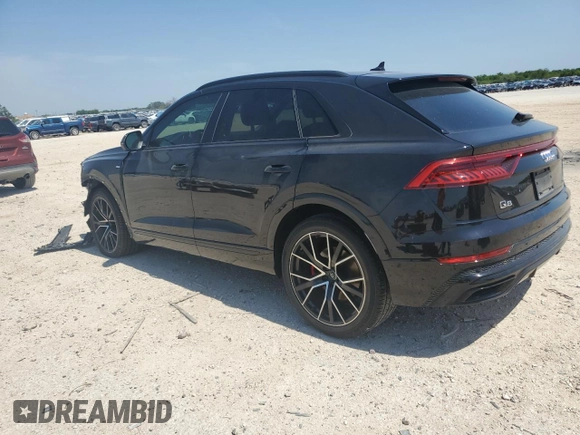 2019 Audi Q8 Premium Plus with VIN WA1EVAF19KD020962, listed as a Copart auction lot 57027725 with 133,995 mi miles and Salvage title. Bid and sale history available at DreamBid. Image 2.