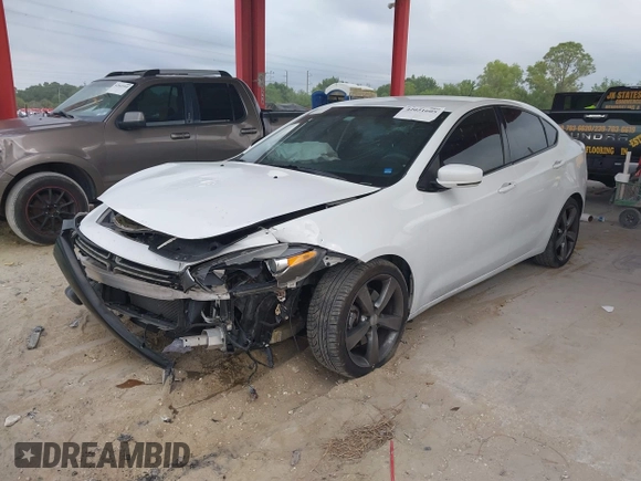 2015 Dodge Dart GT with VIN 1C3CDFEB9FD369301, listed as a IAAI auction lot 42051605 with 134,976 mi miles. Bid and sale history available at carsss.com. Image 2.