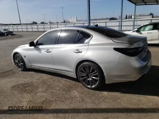 2019 Infiniti Q50 RED SPORT 400 with VIN JN1FV7AP9KM760846, listed as a Copart auction lot 46466525 with 54,485 mi miles and Salvage Title. Bid and sale history available at carsss.com. Image 2.
