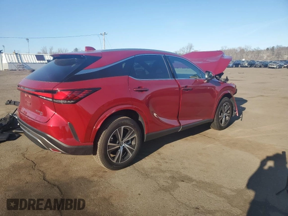 2025 Lexus RX with VIN 2T2BBMCAXSC067451, listed as a Copart auction lot 48842315 with 3,833 mi miles and Salvage Title. Bid and sale history available at carsss.com. Image 3.
