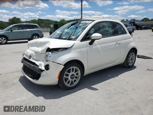 2015 FIAT 500 Pop with VIN 3C3CFFDR2FT501947, listed as a Copart auction lot 58386745 with 75,576 mi miles and Clean title. Bid and sale history available at DreamBid. Image 1.