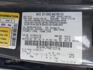 2016 Ford Fusion S z VIN 3FA6P0G79GR152156, wystawiony jako IAAI lot #41958709 z przebiegiem 204 668 mil mil oraz . Historia ofert i sprzedaży dostępna na DreamBid. Obrazek 9.