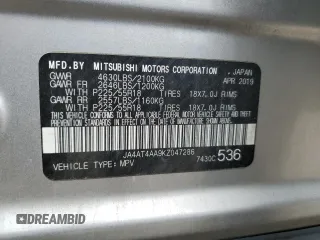2019 Mitsubishi Eclipse Cross LE with VIN JA4AT4AA9KZ047286, listed as a Copart auction lot 56408985 with 146,272 mi miles and Salvage title. Bid and sale history available at DreamBid. Image 13.