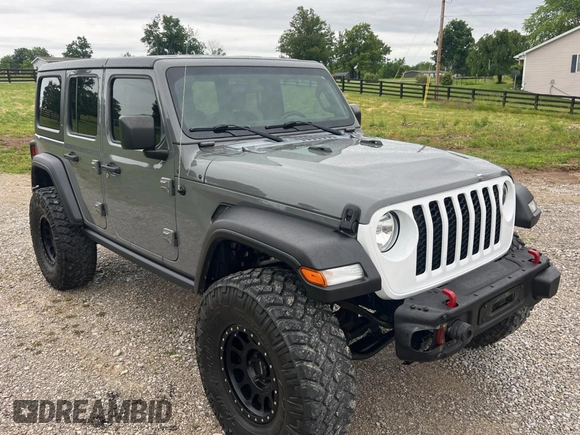 2019 Jeep Wrangler Unlimited Sport S with VIN 1C4HJXDG9KW569235, listed as a Copart auction lot 60338215 with 47,107 mi miles and Clean title. Bid and sale history available at DreamBid. Image 1.