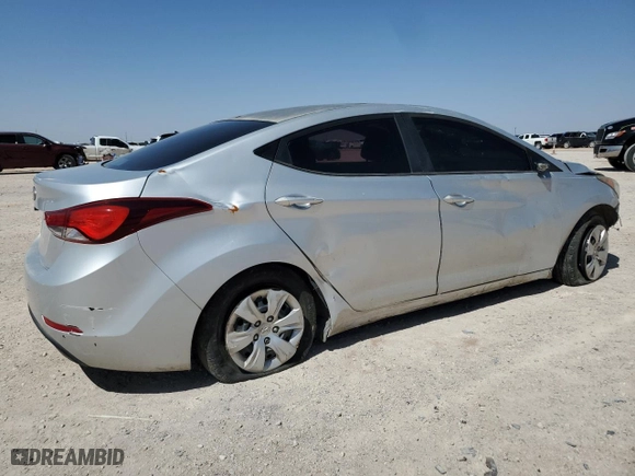 2016 Hyundai Elantra SE with VIN 5NPDH4AE3GH753434, listed as a Copart auction lot 52966295 with 0 mi miles and Salvage Title. Bid and sale history available at carsss.com. Image 3.