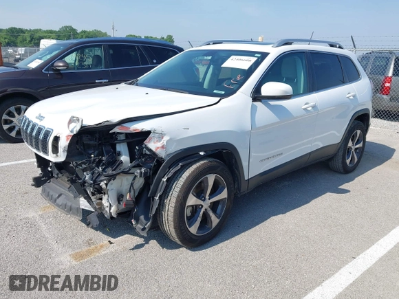 2019 Jeep Cherokee Limited with VIN 1C4PJMDNXKD393171, listed as a IAAI auction lot 42406608 with 57,574 mi miles and . Bid and sale history available at DreamBid. Image 2.