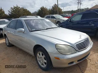 2002 Mercedes-Benz S-Class 4.3L with VIN WDBNG70J12A297441, listed as a IAAI auction lot 41712493 with 183,280 mi miles. Bid and sale history available at carsss.com. Image 13.