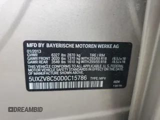 2013 BMW X5 xDrive50i z VIN 5UXZV8C50D0C15786, wystawiony jako Copart lot #45187975 z przebiegiem 132 344 mil mil oraz Czysty tytuł • Clean title. Historia ofert i sprzedaży dostępna na DreamBid. Obrazek 13.