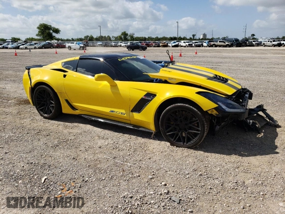 2018 Chevrolet Corvette Z06 1LZ with VIN 1G1YP2D62J5600301, listed as a Copart auction lot 64827244 with 41,767 mi miles and Salvage Title. Bid and sale history available at carsss.com. Image 4.