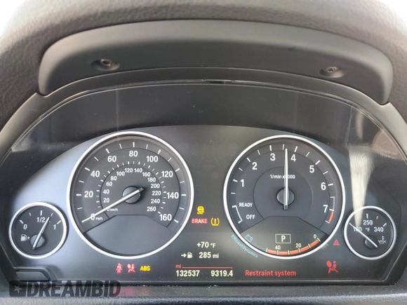 2016 BMW 3 Series 320i with VIN WBA8E1G51GNT36262, listed as a Copart auction lot 52384915 with 132,537 mi miles and Clean Title. Bid and sale history available at carsss.com. Image 9.
