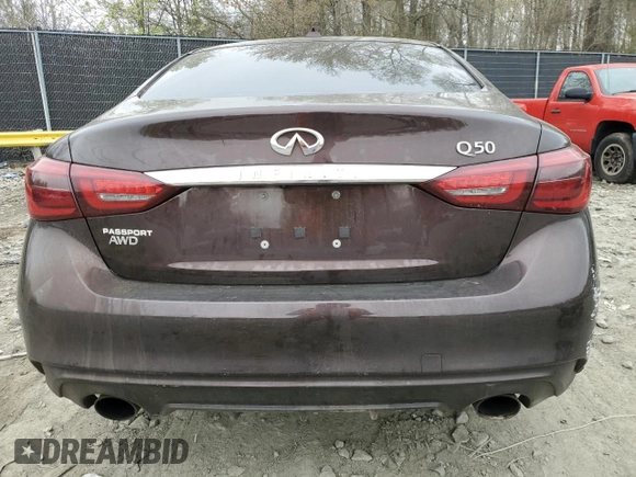 2020 Infiniti Q50 Luxe z VIN JN1EV7AR6LM251313, wystawiony jako Copart lot #51211545 z przebiegiem 43 335 mil mil oraz Szkoda całkowita • Salvage title. Historia ofert i sprzedaży dostępna na DreamBid. Obrazek 6.