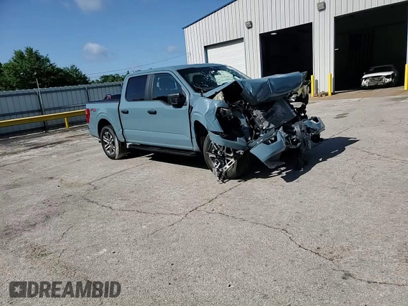 2023 Ford F-150 XL with VIN 1FTEW1CP7PKD02399, listed as a Copart auction lot 60738155 with 23,059 mi miles and Salvage title. Bid and sale history available at DreamBid. Image 13.
