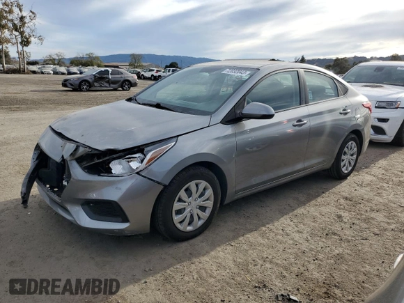 2021 Hyundai Accent SE z VIN 3KPC24A65ME149499, wystawiony jako Copart lot #72032043 z przebiegiem 53 262 mil mil oraz Szkoda całkowita • Salvage title. Historia ofert i sprzedaży dostępna na DreamBid. Obrazek 1.