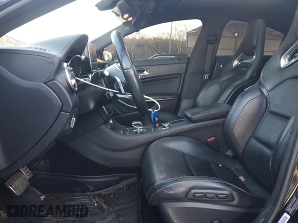 2015 Mercedes-Benz CLA 45 AMG with VIN WDDSJ5CB1FN180266, listed as a Copart auction lot 89010495 with 99,802 mi miles and Salvage Title. Bid and sale history available at DreamBid. Image 7.