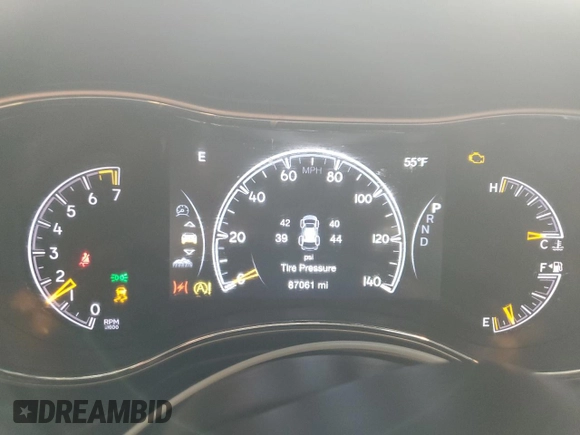 2017 Jeep Grand Cherokee Overland with VIN 1C4RJFCG2HC834328, listed as a Copart auction lot 45199855 with 87,061 mi miles and Salvage Title. Bid and sale history available at carsss.com. Image 9.