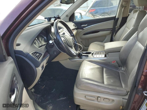 2014 Acura MDX Tech Pkg with VIN 5FRYD4H43EB009787, listed as a Copart auction lot 45181904 with 128,610 mi miles and Salvage Title. Bid and sale history available at carsss.com. Image 7.