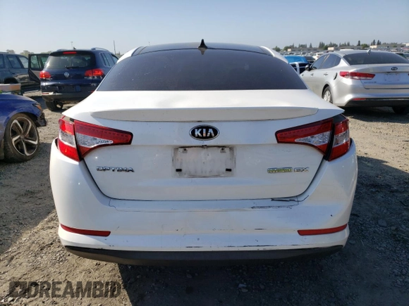 2013 Kia Optima Hybrid EX with VIN KNAGM4AD0D5061303, listed as a Copart auction lot 55118975 with 152,888 mi miles and Clean Title. Bid and sale history available at carsss.com. Image 6.