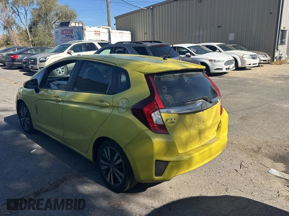2015 Honda Fit EX-L z VIN 3HGGK5H83FM787047, wystawiony jako Copart lot #77851614 z przebiegiem 270 010 mil mil oraz Czysty tytuł • Clean title. Historia ofert i sprzedaży dostępna na DreamBid. Obrazek 3.