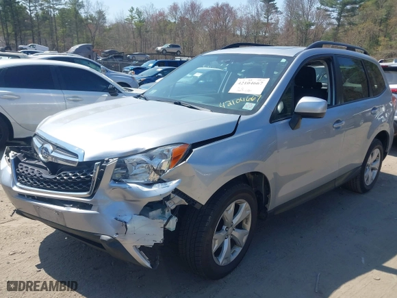2015 Subaru Forester 2.5i Premium with VIN JF2SJADC2FH458859, listed as a IAAI auction lot 42104667 with 127,038 mi miles. Bid and sale history available at carsss.com. Image 2.