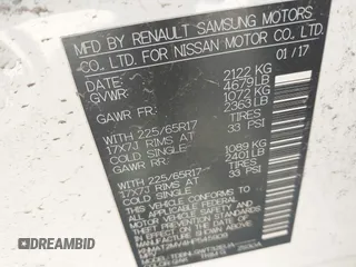 2017 Nissan Rogue SV with VIN KNMAT2MV4HP545909, listed as a IAAI auction lot 41914101 with 132,290 mi miles and . Bid and sale history available at DreamBid. Image 9.