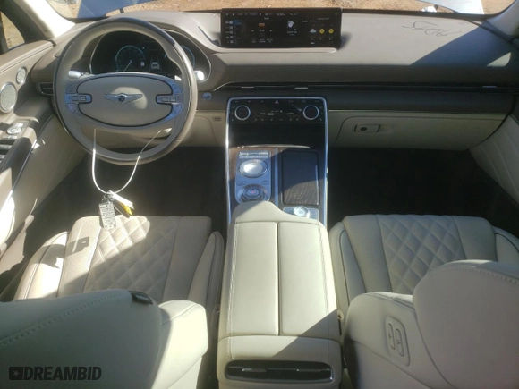 2022 Genesis GV80 with VIN KMUHCESC8NU084418, listed as a Copart auction lot 86645144 with 34,815 mi miles and Salvage Title. Bid and sale history available at carsss.com. Image 8.