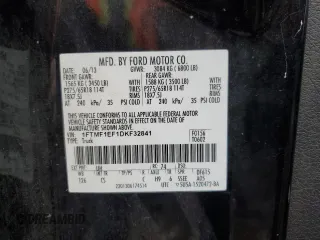 2013 Ford F-150 XL with VIN 1FTMF1EF1DKF32841, listed as a Copart auction lot 43436565 with 64,986 mi miles and Salvage Title. Bid and sale history available at DreamBid. Image 15.
