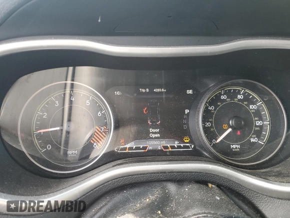 2014 Jeep Cherokee Trailhawk with VIN 1C4PJMBS2EW310818, listed as a Copart auction lot 44581755 with 105,560 mi miles and Non repairable. Bid and sale history available at DreamBid. Image 9.