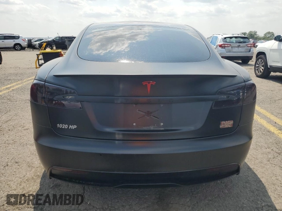2022 Tesla Model S Plaid with VIN 5YJSA1E66NF460913, listed as a Copart auction lot 60534665 with 47,595 mi miles and Salvage title. Bid and sale history available at DreamBid. Image 6.